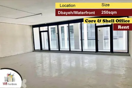 Dbayeh/Waterfront 250m2 | Core & Shell office | Rent | Luxury | MJ