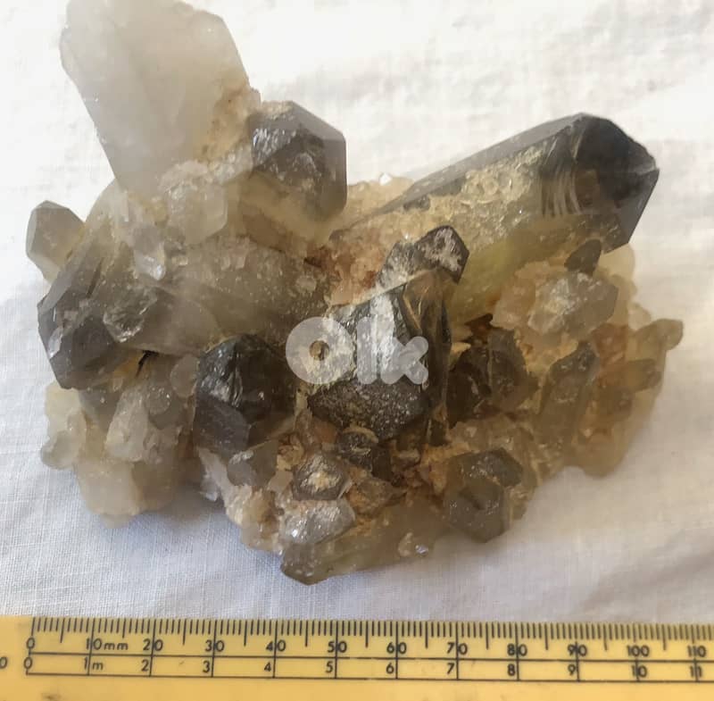 Citrine smoky quart cluster semi precious stone. Size in the pictures 1