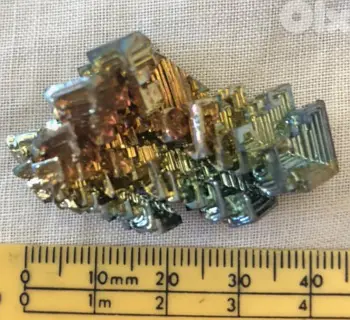 Natural Rainbow Aura Titanium Bismuth Crystal Specimen Healing Stone