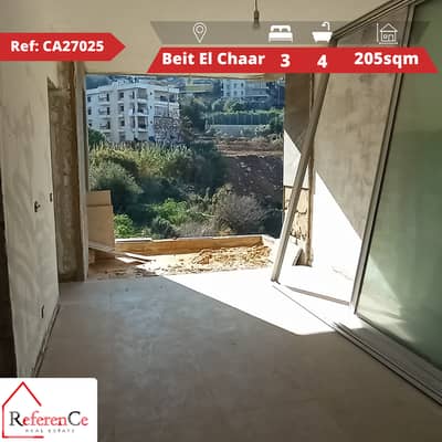 Apartment with terrace in beit el chaar شقة مع تراس في بيت الشعار