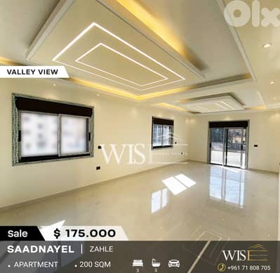 200 SQM Apartment for SALE in Saadnayel-Zahle!