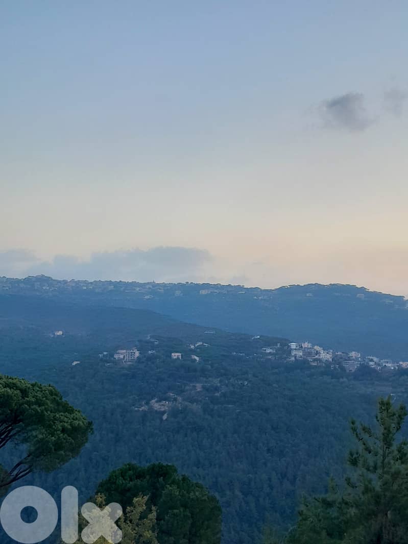 2080 SQM Land in Ouyoun Broumana, Metn Overlooking the Mountains 0