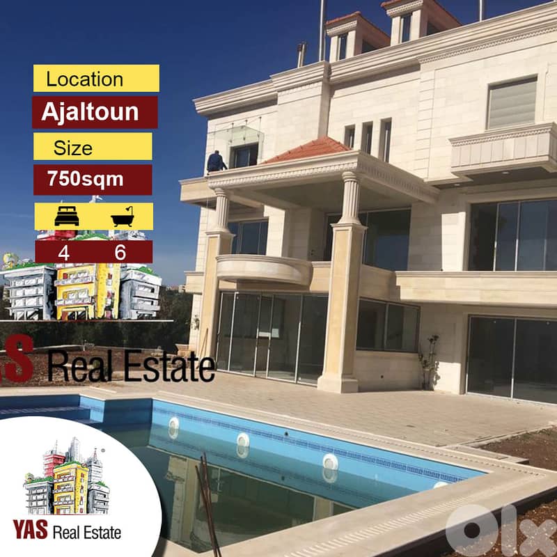 Ajaltoun 750m2 Villa | Ultra Prime Location | Open View | High-End | 0