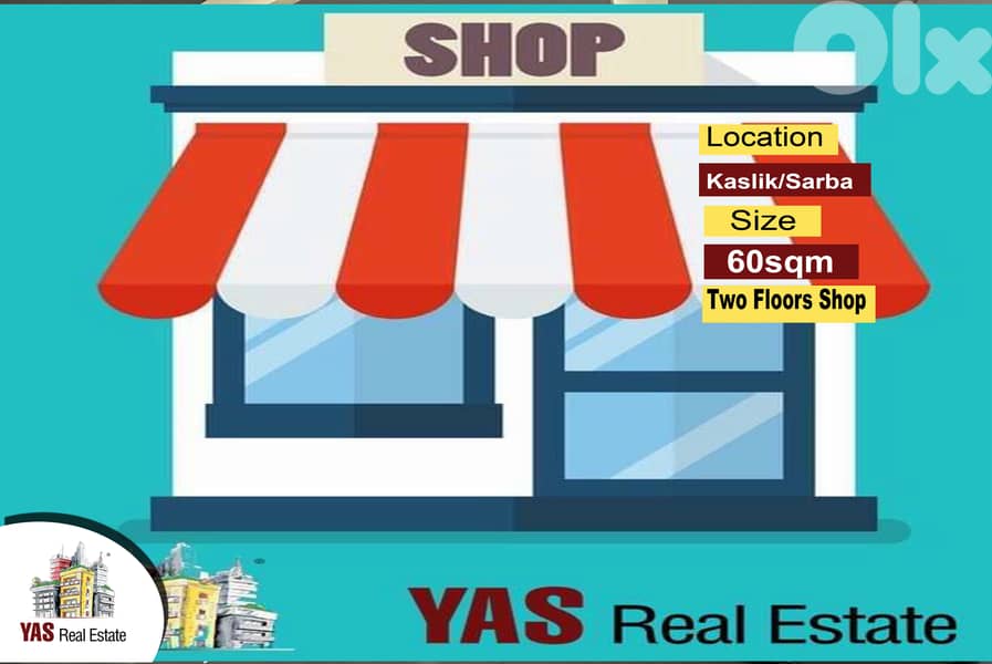 Kaslik/Sarba 60m2 | Two Floors | Ideal Investment | EH | 0