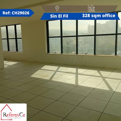 Luxury Office for rent in Sin El Fil مكتب فخم للايجار في سن الفيل