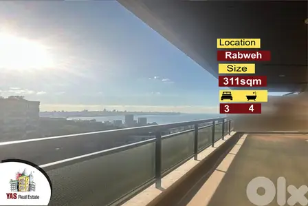 Rabweh 311m2 | Prime Location | Classy Area | Amazing Sea View | MJ |
