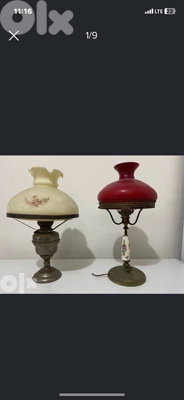 antique opaline French lusters 0