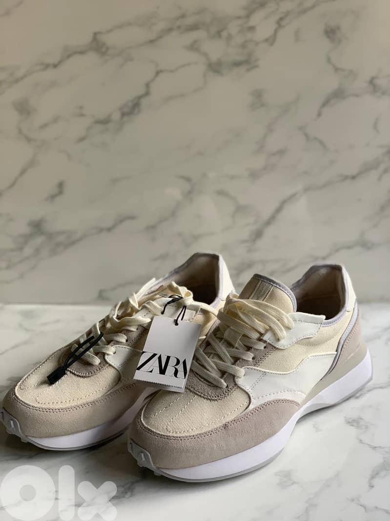 ZARA Men's Sports Shoes - Off-White 41 1