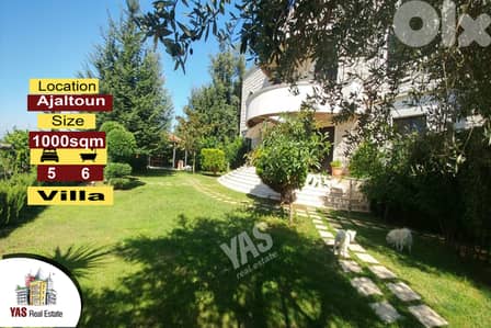 Ajaltoun 1000m2 Villa | 1000m2 Garden | Super Luxurious | View |