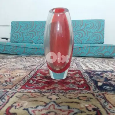 Ruby Red Cylindrical Vase