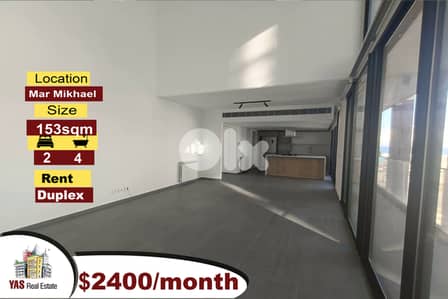 Mar Mikhael 153m2 | Duplex | Rent | Well Lighted |Prime Location|AA/MJ