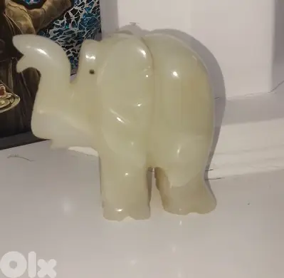 Marble Onyx Elephant Figurine