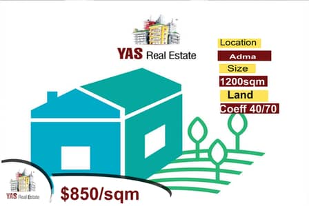 Adma 1200m2 | Residential Land | Coeff 40/70 | Prime Location | AC
