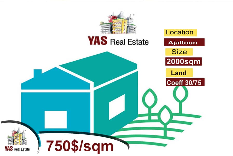 Ajaltoun 2000m2 | Land | 4 Floors building | Open Sea View | AC | 0