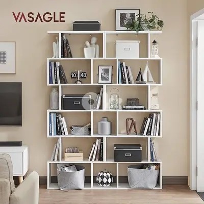 VASAGLE Bookcase, 6 Tier Bookshelf