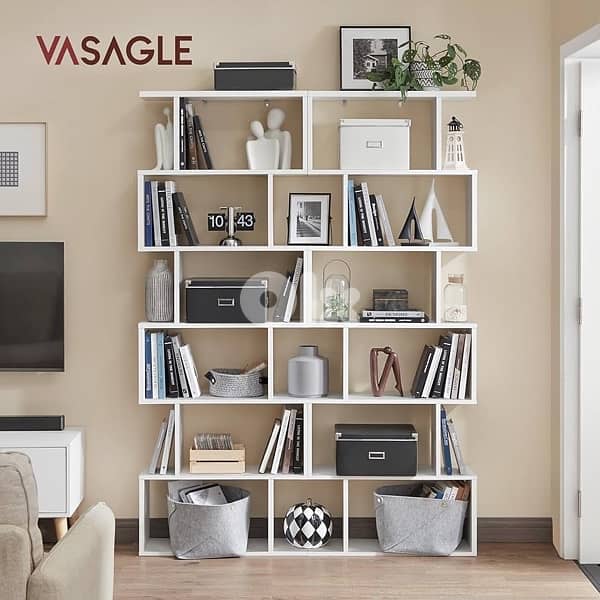 VASAGLE Bookcase, 6 Tier Bookshelf 0
