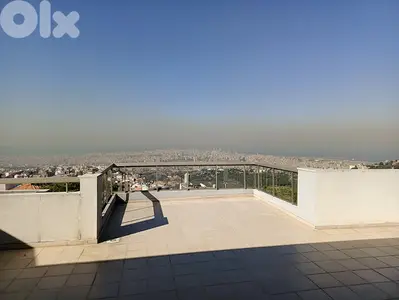 140 SQM Furnished Apartment in Mansourieh + Panoramic View + Terrace
