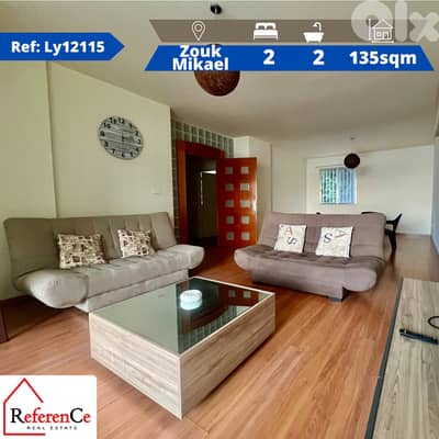 Furnished apartment in Zouk mikael for rent شقة مفروشة للإيجار في زوق