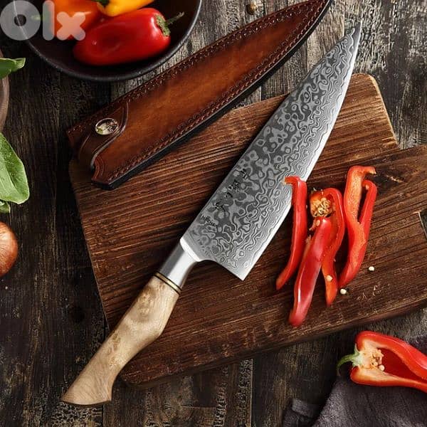 Professional Damascus chef knife sharpener sharpening stones 6