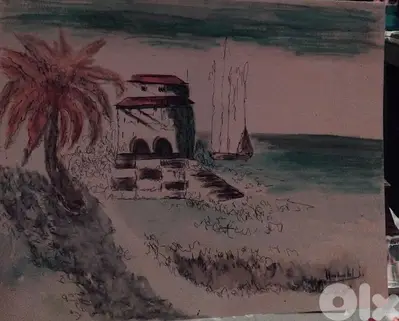 رسم على الكرتون akwarel