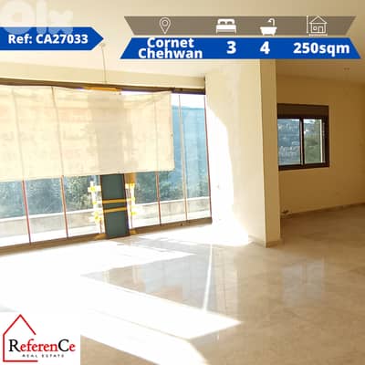 Apartment for rent in Cornet Chehwan شقة للايجار في قرنة شهوان