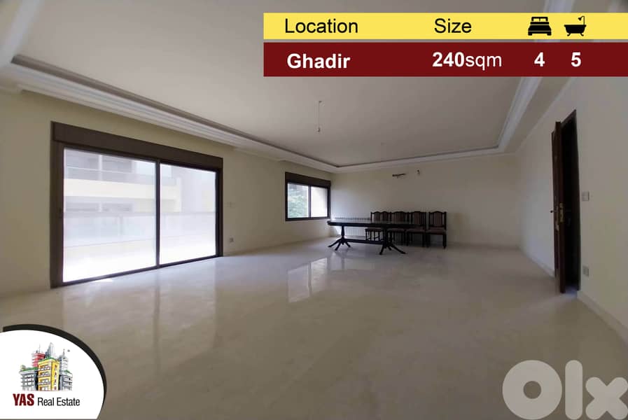 Ghadir 240m2 | Luxury | Brand New | Calm Area | Open View | YV/EH | 0