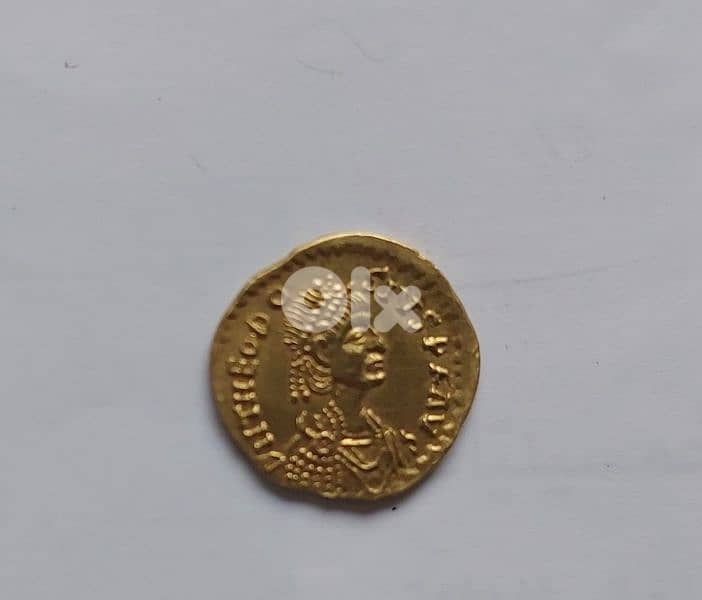 Roman Gold coin Tremissis for Emperor Theodosius II year 416 AD 0