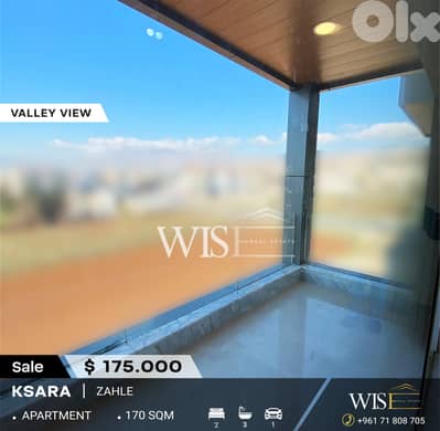 170 SQM Apartment for SALE in Ksara-Zahle near highway !