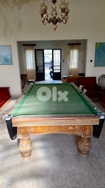 OLD ANTIQUE HEAVY RARE  billiard english pool table