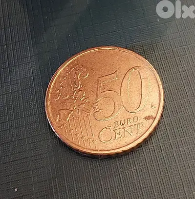Greece 50 Euro cents (1st map) 2002 indented edge