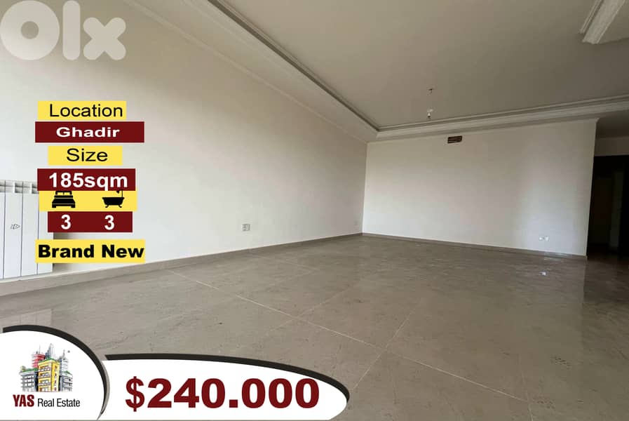 Ghadir 185m2 | Brand New Flat | High End | EH/IV 0