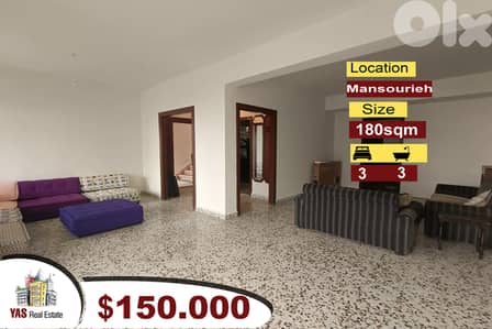 Mansourieh 180m2 | Well Maintained | Partial View | AA/TO/AC