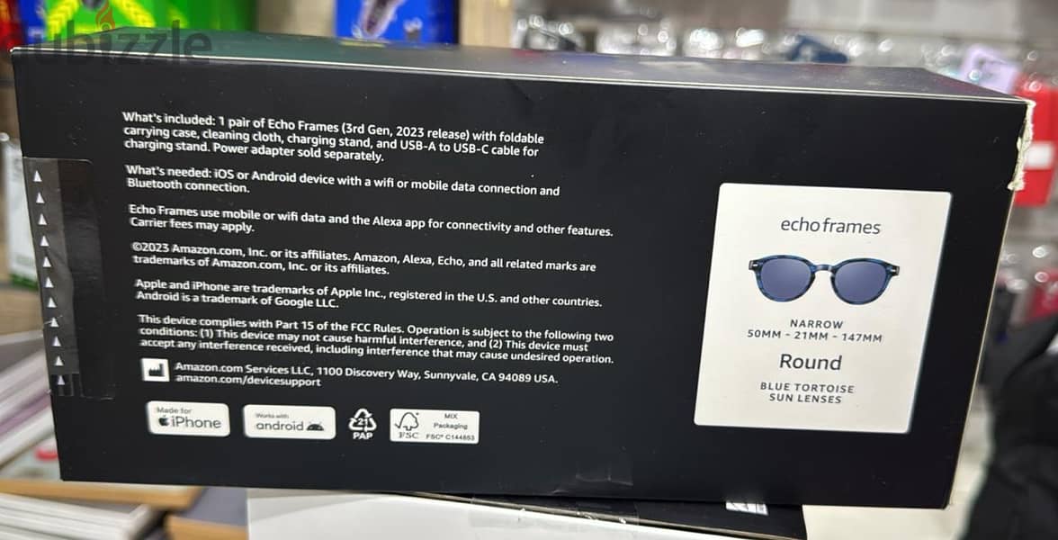 Amazon Echo Frames 3rd gen Round Blue 1
