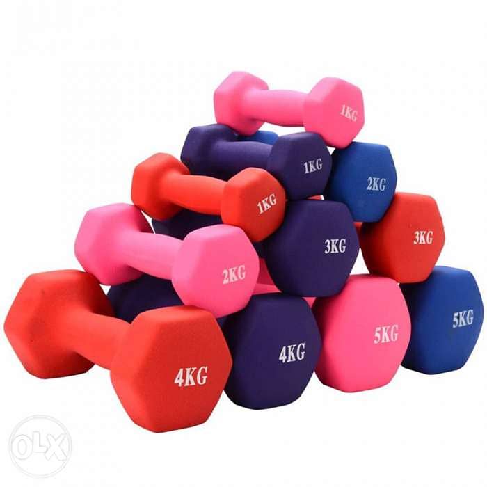 Dumbbell color 2.5$ for each kilo 0