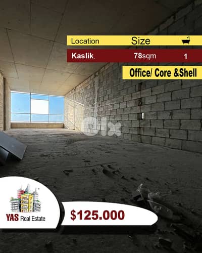 Kaslik 78m2 | Core & Shell Office | Prime Location | High End | EH