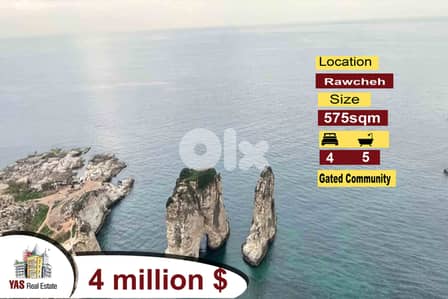 Rawcheh 575m2 | Gated Community | Ultra Prime Location | PA