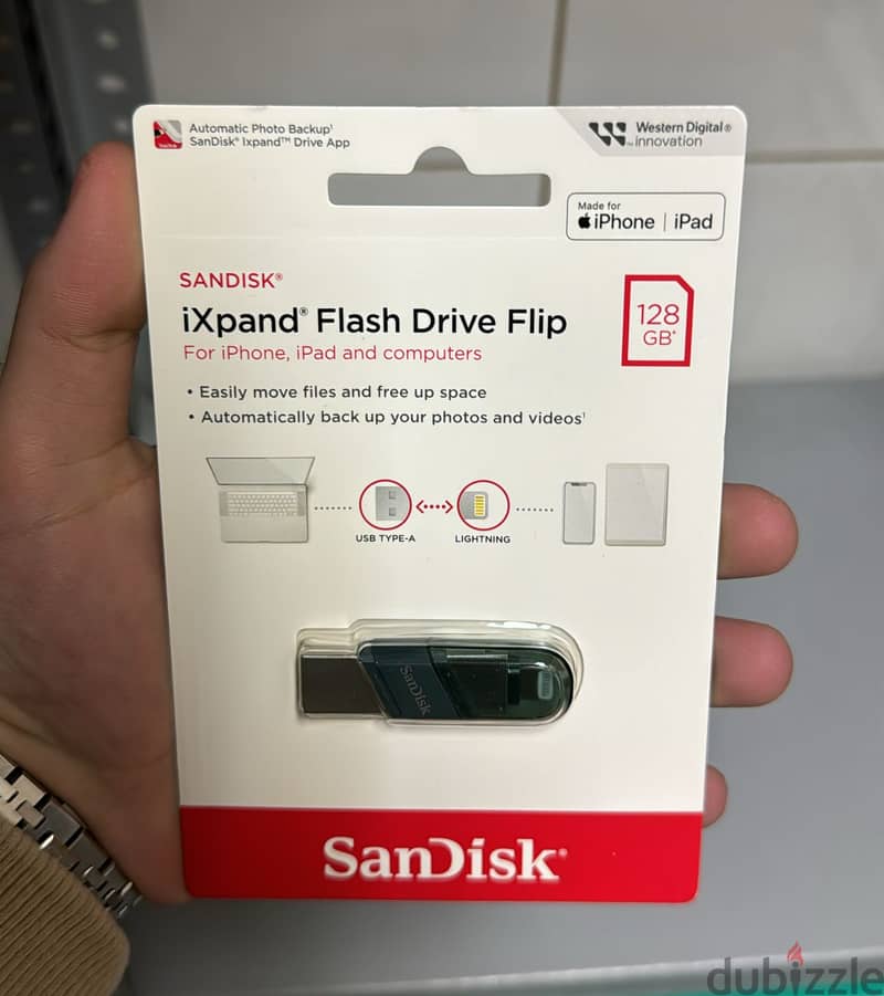 SanDisk ixpand Flash Drive Flip for iPhone 128gb 30$ 0