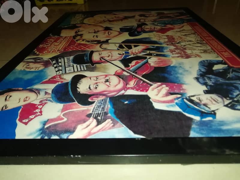 Retro style canvas print mounted on wood "legends of Hollywood" 1
