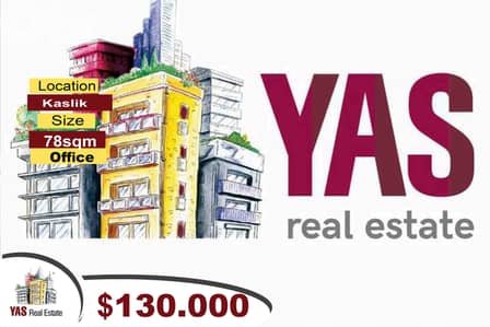 Kaslik 78m2 | Office | Prime Location | Ideal Investment | EH