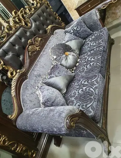 صالون ستيل خشب زان مستعمل شبه جديدة