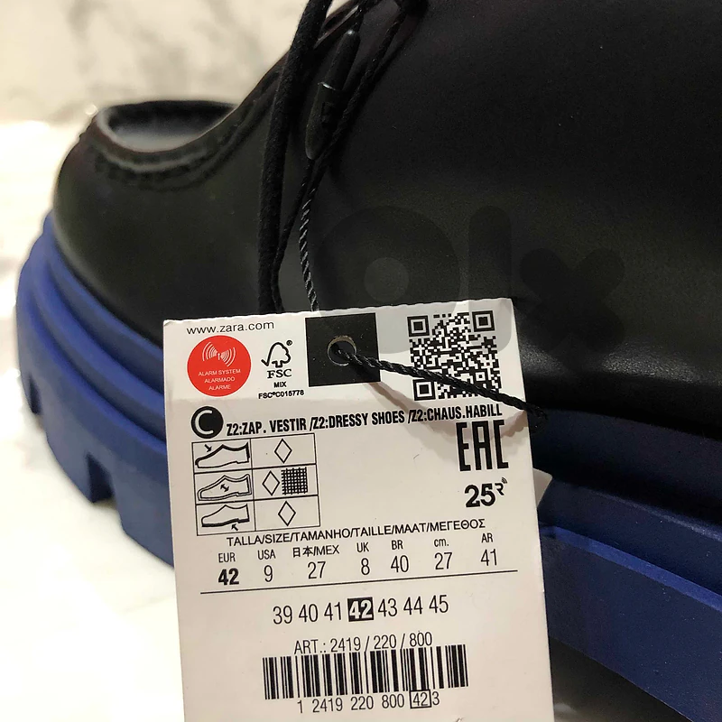ZARA MOC TOE CHUNKY SHOES 42