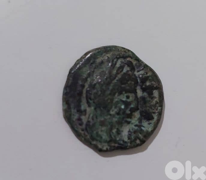 Ancient Nabataeon Bronze coin of Philopartis year 4 BC 0