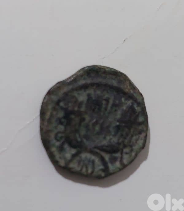 Ancient Nabataeon Bronze coin of Philopartis year 4 BC 1