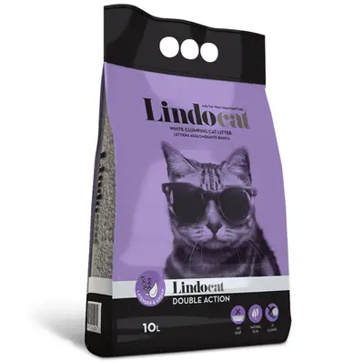 Lindocat Double Action Lavender Clumping Cat Litter - 5L