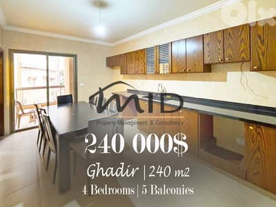 Ghadir | 4 Bedrooms Apartment (3 Master) | 5 Balconies | Calm Area