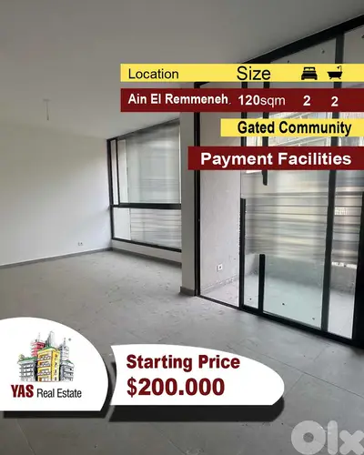 Ain El Remmeneh 120m2 | New Project | View | Payment Facilities | CL |