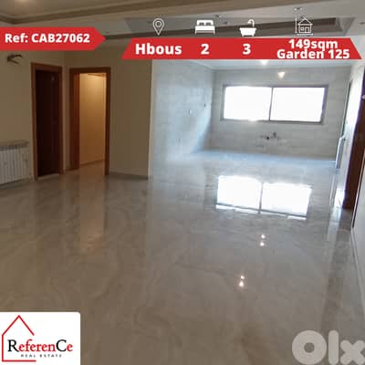 Luxury apartment with garden in Hbous شقة فاخرة مع حديقة في حبوس