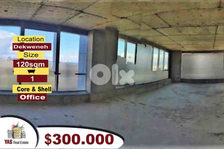 Dekweneh 120m2 | Office | Core & Shell | High Floor | AA/NA
