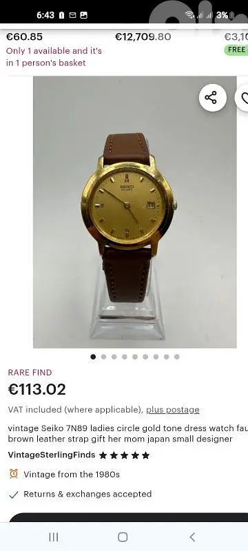vintage originale seiko