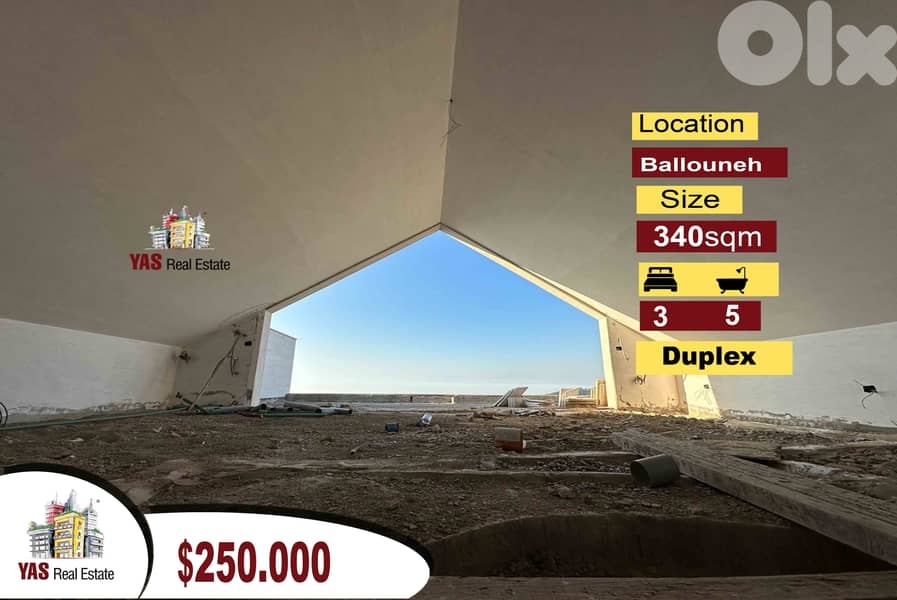 Ballouneh 340m2 Duplex | Impressive View | New | Upgraded | Catch | 0